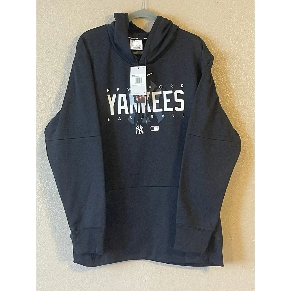 Men's‎ 2XL NWT New York Yankees Nike Pre Game Therma Fit Hoodie Navy